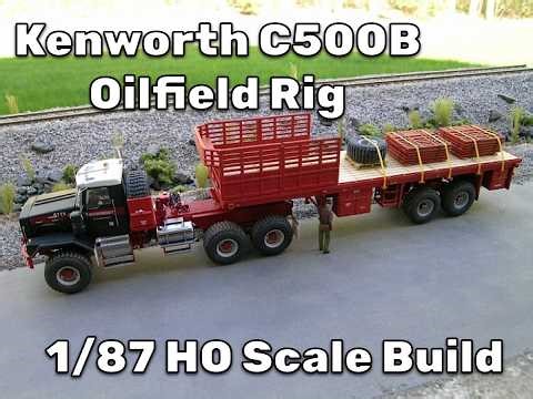Mammoet Kenworth C500B Desert Oilfield Tractor & Trailer Built in 1/87 HO Scale