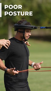 Combat poor posture with these Iron Neck exercises! Start with neck retractions by stepping back to create resistance, isolating the neck as you tuck and pull your head back. Next, try neck protractions by pushing your head forward from a tucked position to activate muscles under the chin. Finish with an isoband hold to engage upper back muscles, enhancing strength and posture. Perfect for desk sitters looking to open up and improve their posture! #IronNeck #PostureImprovement #NeckExercises | T