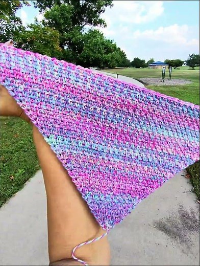 Making a Moss Stitch C2C washcloth! Full tutorial on channel. #crochet