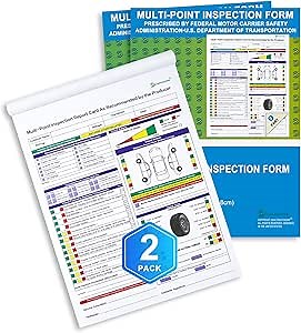 CreativeInk 200 Sets Multi-Point Automotive/Vehicle Inspection Report Forms 2-ply Carbonless for Any Make of Vehicle, Inspection Checklist, DOT Compliant, 8-1/2 x 11-3/4”