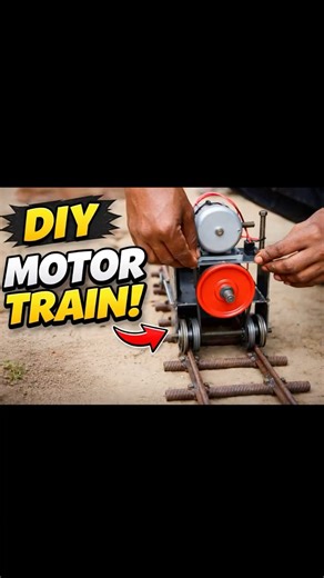 Dc Motor Se Kya Kya Bana shakte hain I Built a Mini Train Using a DC Motor #tinytrain #diy #dcmotor