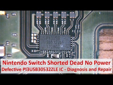 Nintendo Switch No Power Repair - Defective PI3USB30532ZLE IC