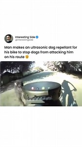 3.4K views · 44 reactions | A device mounted on a motorcycle, likely an ultrasonic dog repellent. This innovative solution provides a non-harmful way to deter aggressive dogs from attacking cyclists, ensuring a safer and more enjoyable ride. Let's appreciate the ingenuity of this cyclist and the positive impact of such inventions on everyday life. Liked the content? Follow @interestingside ✨ | Interesting Videos | Facebook