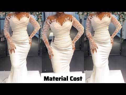 Materials used for a wedding gown + the prices