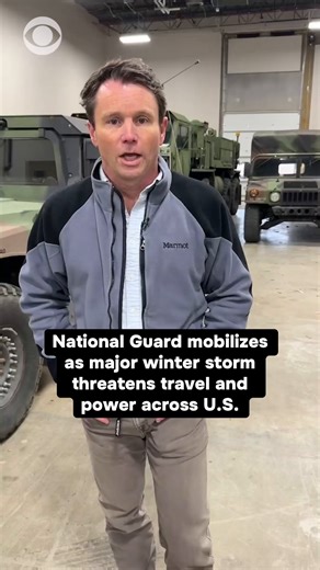 As a major winter storm barrels across parts of the U.S., the Oklahoma National Guard is gearing up for days of dangerous travel and possible rescues, CBS News' Jason Allen reports. Crews have Humvees, heavy-duty wreckers capable of pulling stranded semis, and basic emergency gear ready to reach drivers stuck on icy highways. Officials say they’re prepared to respond for the next several days as snow, ice and freezing rain make conditions treacherous. https://cbsn.ws/45uQpZL | CBS News