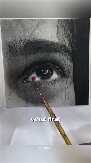 This Painting Only Becomes Complete After Red Liquid Is Poured On It 😳