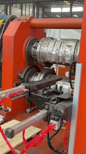 Precision machine aligns metal parts as the drives rotate and clamp each piece #popular #machine