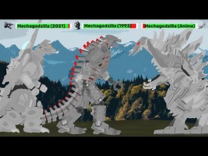 [DC2] Mechagodzilla 2021 vs Mechagodzilla 1993 vs Mechagodzilla Anime Part 3 | ANIMATION healthbars