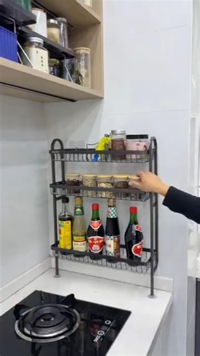 modern kitchen condiment rack smart storage " #condimentrack #condimentstorerack #shortsfeed