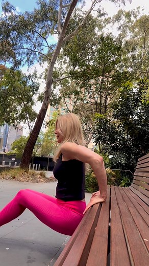 We can tone our triceps at any age. Simply by doing a ‘Push’ movement such as ‘chest press’ or ‘triceps dips’ will help tone these three muscles on the back of our arms. Yay!😊🙌 | Lesley Maxwell