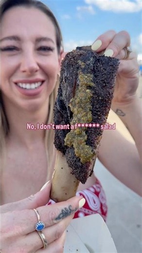 And for the lady, perhaps a #beefrib? #bbq #foodshorts