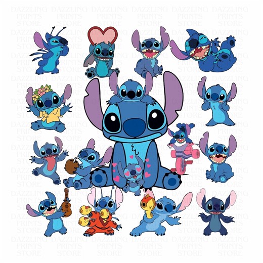 Stitch SVG Bundle for Cricut and Sublimation, Stitch Cut Files, Stitch Clipart, Font Bundle, PNG-DXF - Etsy