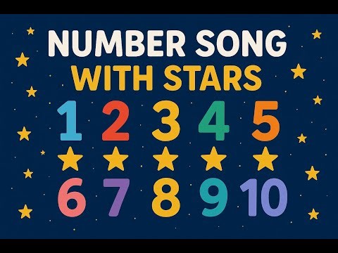 Number Song 1 to 10 with Stars 🌟 | Fun Counting Song for Kids | Learn Numbers
