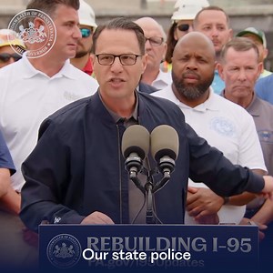 5.1K views · 117 reactions | Demolition is done. All hands on deck to fill the hole and build a new road on I-95. | Office of the Governor of Pennsylvania | Facebook