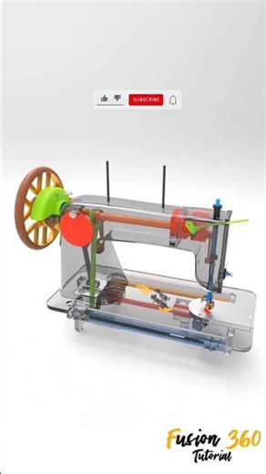 #Sewing Machine #cad #machine #mechanical#engineering #mechanism #solidworks #cad#3d #fusion360