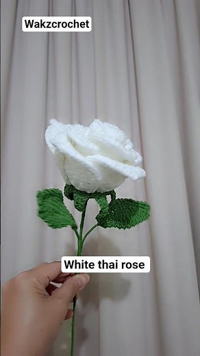 "Handmade crochet Thai rose |wakzcrochet
