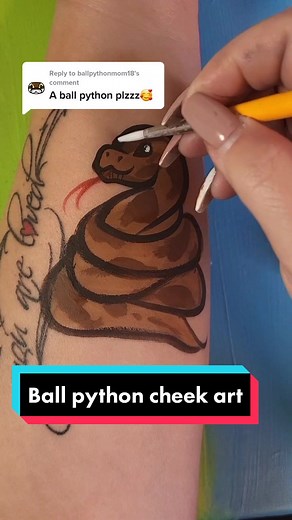 Ball Python Cheek Art Tutorial