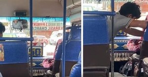 VIDEO: Conductor de microbús cuida a su bebé mientras trabaja