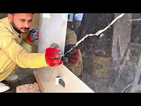 How to Install Black & White Marble Tiles: 2x4 Custom Cutting Guide
