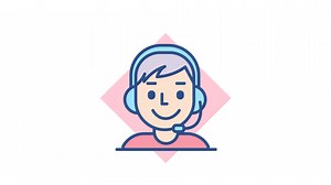 Download Customer support Icon in Colored Outline Style, easy to use with Transparent Background for free