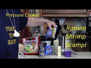 Pressure Cooker Ramen Shrimp Scampi