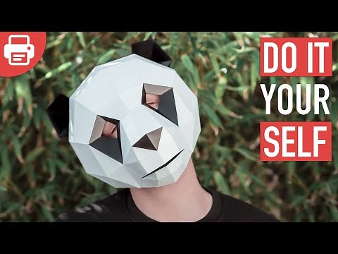How to make a Panda Mask with Paper or Cardboard | DIY Printable Template