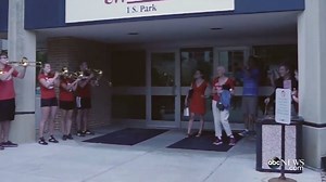 Cancer patient gets marching band fanfare for final chemotherapy treatment: abcn.ws/1gO2LRL | Good Morning America