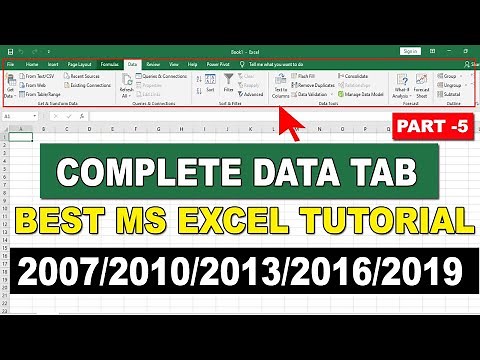 How to Use Data Tab in MS Excel | All Option Explain of Data tab | Excel 2007,2010, 2013, 2016, 2019