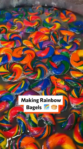 267K views · 611 reactions | Making rainbow bagels 說 | Twisted | Facebook