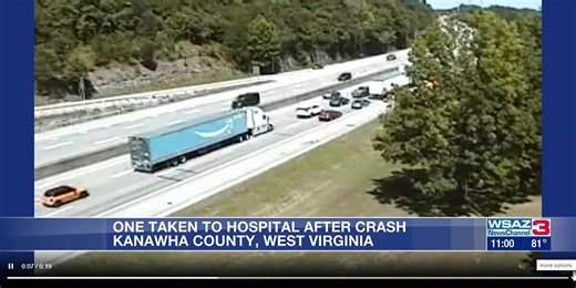I-64 crash sends at least one to the hospital, closes westbound lanes for hours