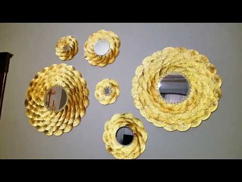 DIY Gold Mirror Decor / Large and Small gold mirrors