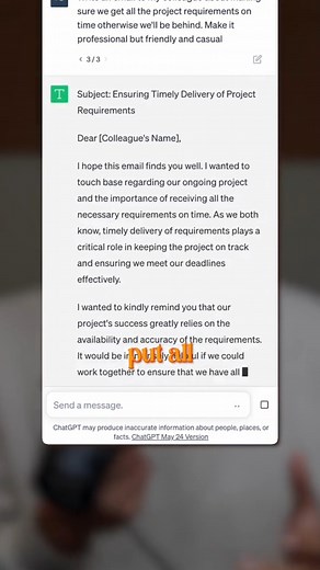 Amazing ChatGPT hack for creating email #ChatGPT #chatgptinsights #openai #chatgptguide2023 #chatgpt3 #AI #chatgpttutorial #chatgpttips #chatgptprompts #chatgpt4 #chatgptbot #AI #AITechnology CTTO | AI GPT Prompts