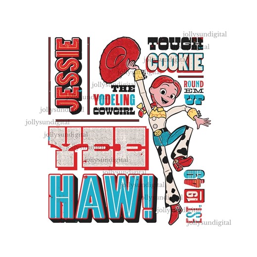 Jessie the Yodeling Cowgirl Png,distressed Retro Toy Story Design ,"ye-haw!" Sublimation File ,vintage Cartoon T-shirt - Etsy