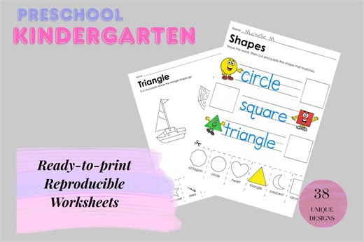 Preschool Kindergarten Activity Sheets: Educational Worksheets (PDF Pattern) - Etsy Canada