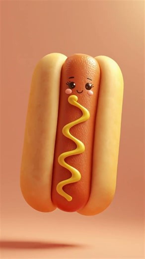 Cute Hot Dog 😍 | Cute Animation Feeding Moment | Viral Short #shorts #cuteanimation