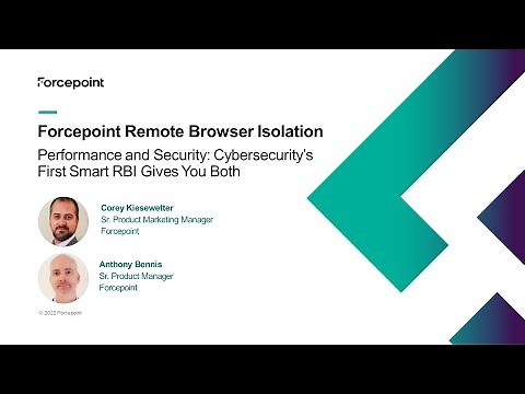 Forcepoint Remote Browser Isolation (RBI) Demo | Performance and Security