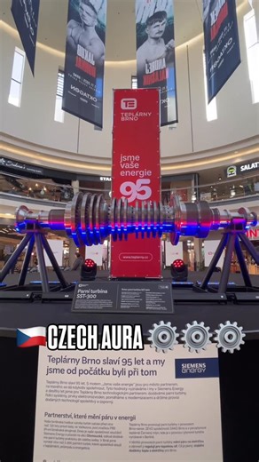 Only Brno | Where, When, What in Brno on Instagram: "Teplárny Brno celebrates 95 years. At @galerie.vankovka the exhibition reveals to visitors the story of Tepláreny Brno. From the first wooden poles of steam pipelines to modern charging stations for electric cars. The exhibition includes a Siemens backpressure steam turbine type SST-300. This turbine is still used today, for example, in Brno’s heating plants in the Červený mlýn area. The exhibition will be available till October 14, 2025. #onl