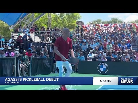 Andre Agassi makes winning pickleball debut at U.S. Open