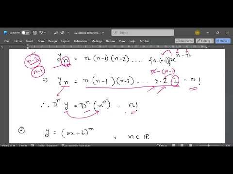 Successive Differentiation Part 1