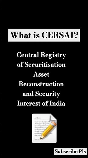 "What is CERSAI? Understanding the Central Registry for Secure Lending in India"#financetips