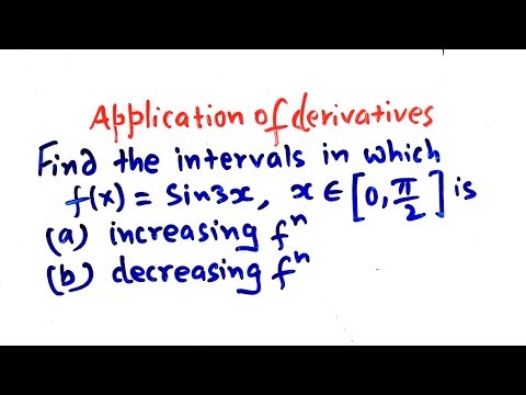|| Increasing and decreasing functions || How to find intervals||