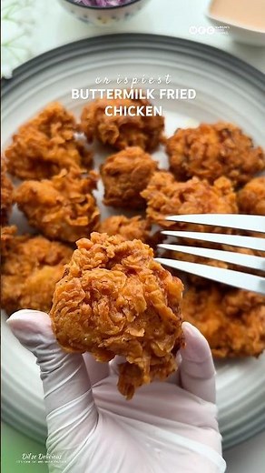Crispiest Buttermilk Fried Chicken Recipe #buttermilk #friedchicken #crispychicken #shorts