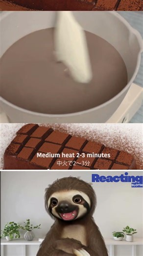 Easy Chocolate Milo Pudding 😍 | Creamy ASMR Dessert Reaction 🤤 || Reacting Sloth #shorts
