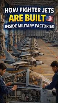 How Fighter Jets Are Built in Military Factories ✈️ #Shorts