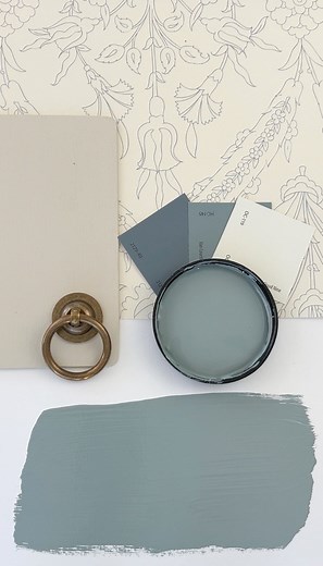 Van Courtland Blue is a timeless, historic color from Benjamin Moore. It’s a beautiful, mid-tone blue with grayish-green undertones that give it a muted, look.✨ Have you tried Van Courtland Blue in your home? ✨Would you like a link to the wallpaper, swatches, cabinet color, or hardware? See link in comments ♥️ Follow Simplee DIY for more paint and home decor inspo!#benjaminmoore #benjaminmoorepaint #benjaminmoorepaints #bluepaint #paintcolor #paintcolors #interiorpaint #interiorpainting #kitchen