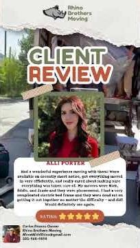 🌟 5-Star Moving Review from Alli Porter | Rhino Brothers Moving 🦏🚚
