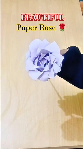 Easy Paper Rose Tutorial | DIY Beautiful Paper Flower Making Step by Step #art #craft #diy #shorts