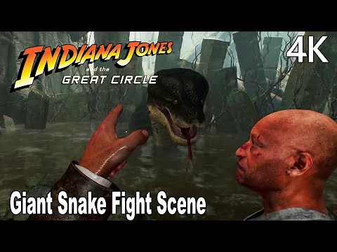 Indiana Jones VS Giant Snake Scene Indiana Jones and the Great Circle 4K