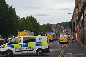 Emergency services lock down Perth road over suspected fire incident