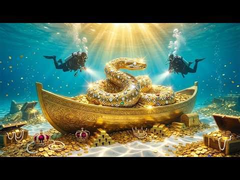 Frozen Ocean Mystery Golden Snake Discovered | #treasurehunt #treasure